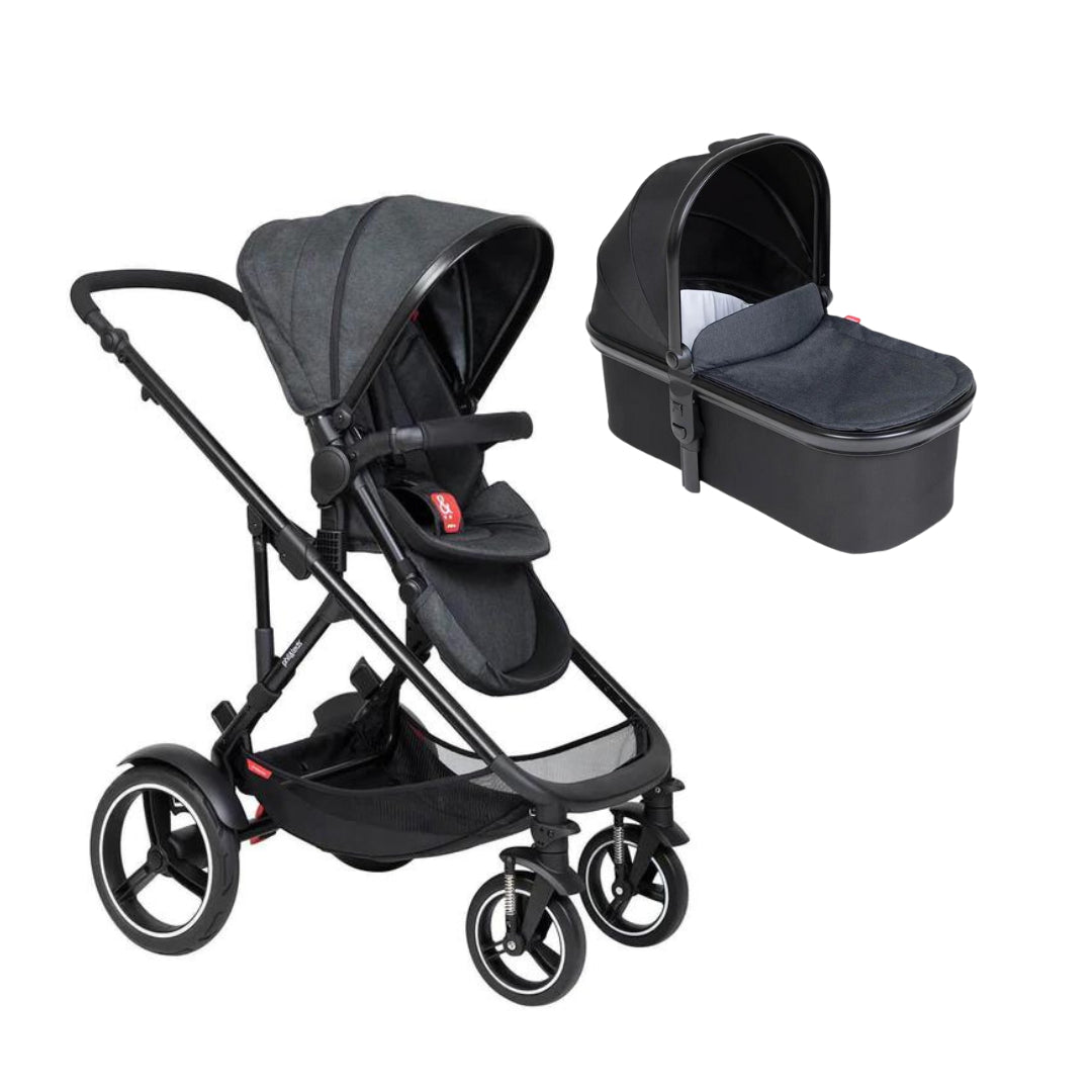 Voyager Stroller + Carrycot (lid and liner included)- black