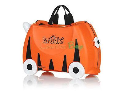 Trunki Original Kids Ride-On Suitcase and Carry-On Luggage - Tipu Tiger (Orange)