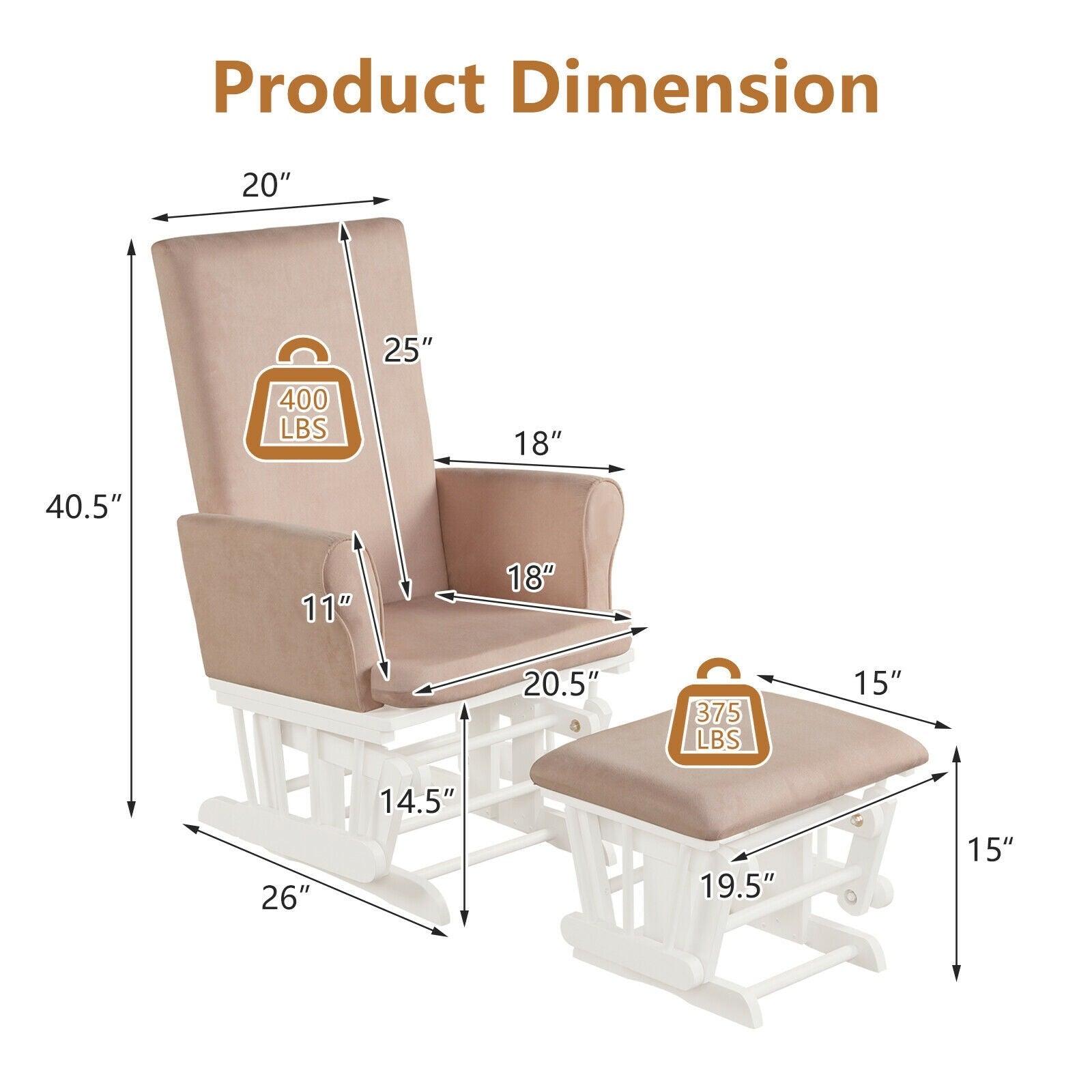 Target clearance glider ottoman