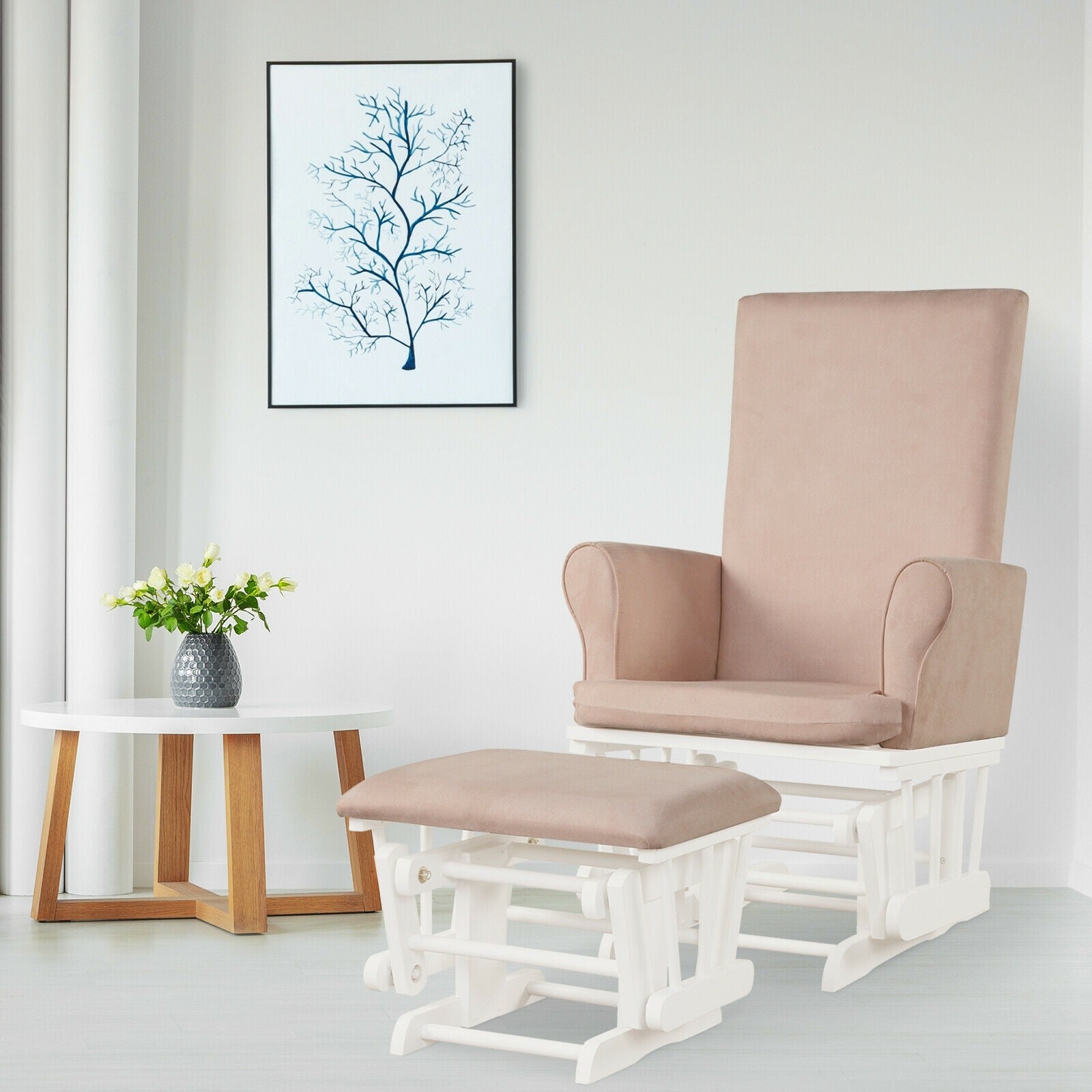 Nursery chair outlet with ottoman